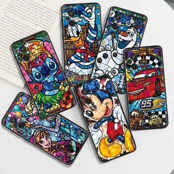 Disney ретро цветно изкуство за Xiaomi Redmi K60 12C 12 11A A1 11 10C 10X 9T 9C 9AT 8A 8 7A Pro силиконов черен калъф за телефон