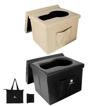 Сгъваема тоалетна преносима къмпинг гърненце палатка седалка тоалетна с чанта за носене кола самоуправляващ се мобилен тоалетна кутия за съхранение Лагерни консумативи