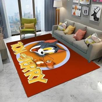 3D мишка Т-том и Джери HD карикатура килим килим за дома хол спалня диван изтривалка декор, детска зона килим нехлъзгащ етаж мат