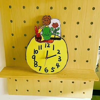 Малък свеж стенен часовник Малкият принц часовник персонализиран арт стенен часовник Silent Home Wall Quartz Clock