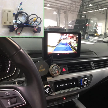 Заден ход Задно виждане Оригинален автомобилен екран Навигация Надстройка Кутия Предна камера 360 Панорамен декодер за Audi A4 A5 Q5 A3 Q2 A6