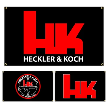 Heckler Koch Огнестрелно знаме Банер 90x150cm 3X5 Ft Jemony