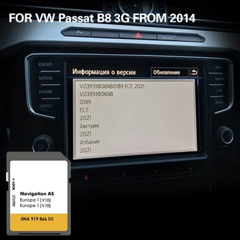 AS V18 Suitabe За VW Passat B8 (3G) от 2014 32GB карта NAVI SD GPS карта