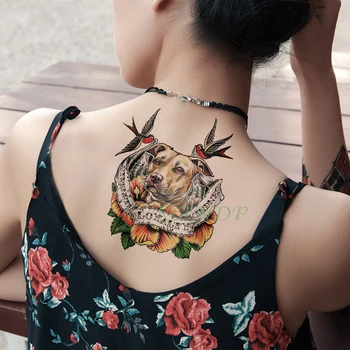Водоустойчив временен стикер за татуировка Тигър птици писмо фалшив tatto флаш tatoo tatouage temporaire голям размер за жени момиче мъже