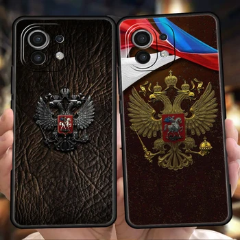 Русия Руски знамена емблема телефон случай за Xiaomi Poco C51 F3 X3 X4 GT NFC M3 M4 M5 Mi 13 12 11 Ultra 12T Pro Lite 5G мека корица