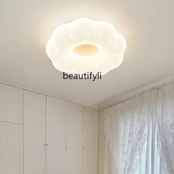 спалня таван лампа крем стил творчески облак спалня лампи