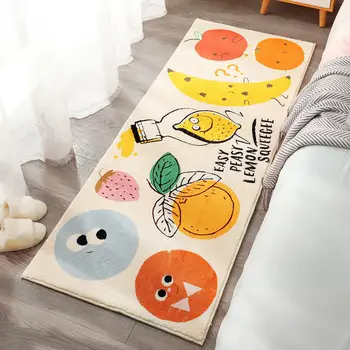 Пухкави меки спални килими Сладки смешни плодове Детски нощни килими Детска стая Неплъзгаща се бебешка подложка Дълга всекидневна подложка