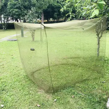 Къмпинг мрежа против комари Преносима плътна мрежа Сгъваема палатка за пътуване на открито Армия Зелена мрежа против комари Дропшипинг