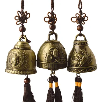Alloy Handicraft Буда гравирана камбана произвежда силен ясен звук училище медитация църква будистки бронз творчески подарък домашен любимец камбана