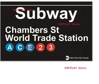 Световен търговски център метро Ню Йорк метал метро знак 8x12 инча
