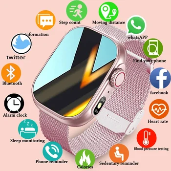 2024 Ново повикване смарт часовник жени потребителски набиране смарт часовник за Android водоустойчив Bluetooth музикални часовници пълен докосване гривна часовник