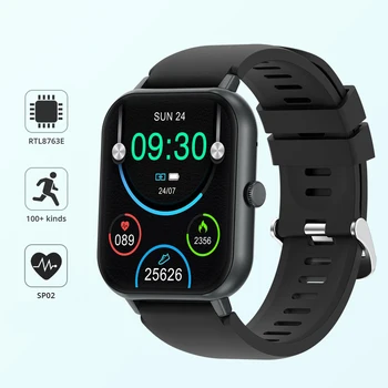 2023 Смарт часовник Смарт часовник 1.83 инчова гривна Bluetooth повикване сърдечен ритъм HO2 монитор за сън спорт фитнес часовник за мъже жени