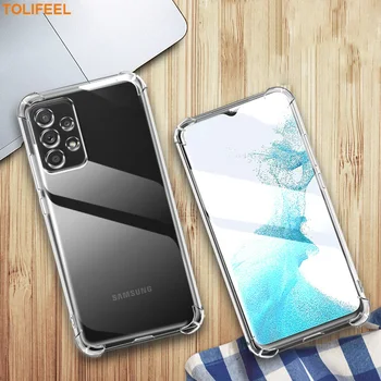 Удароустойчив калъф за въздушна възглавница за Samsung Galaxy A35 A13 A23 A33 A53 A73 5G мек силиконов прозрачен заден капак на телефона