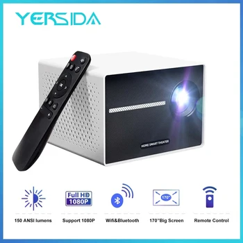 YERSIDA YG290 мини проектор Android 9.0 система WIFI проектор Bluetooth 720P Full HD проектори поддръжка 4K за телефон, компютър