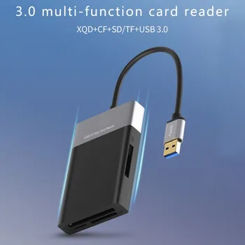 XQD четец на карти Multi четец на карти с памет с 2 X USB 3.0 HUB адаптер за Sony G / M серия, Lexar 2933X / 1400X за Windows / Mac OS