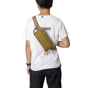 Тактическа чанта за рамо Мъже Външна чанта за гърди Камуфлаж Къмпинг Пътуване Туризъм Лов Военни Crossbody талия чанта чанта Gear