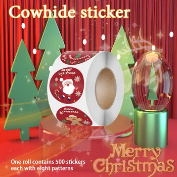 500PCS Коледа DIY стикери пакет ръчно изработени естетически стикер етикети за деца плик скрапбукинг декорация запечатване