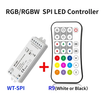 WT-SPI Tuya 5V-24VDC 12V 2.4G RF SPI LED Wifi контролер R9 дистанционно за WS2811 WS2812 WS2815 UCS1903 пиксел RGB / RGBW LED лента