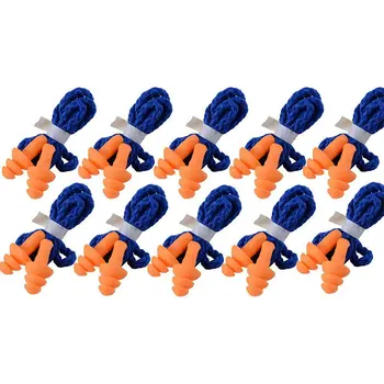 100 двойки индивидуално опаковани меки силиконови кабелни тапи за уши за многократна употреба Гумени тапи за уши