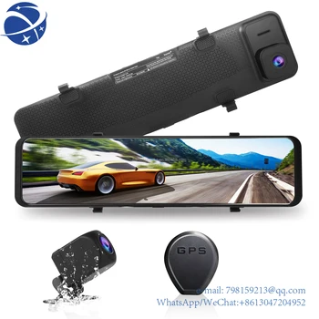 yyhcyyhcZimtop 4K WiFi сензорен екран рекордер камера 2160P кола черна кутия GPS Dashcam навигация огледало за обратно виждане Dash 