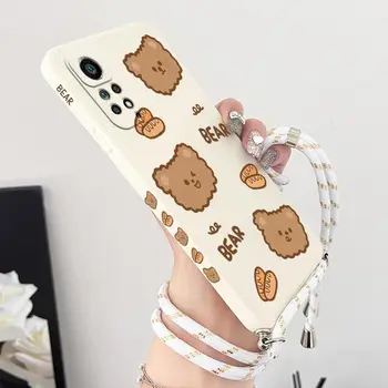 Bread Bear луксозен калъф за телефон за Xiaomi Redmi Note 11 Pro Plus 12Pro Plus 11 11S 10 Pro 12 9S 8 Pro капак