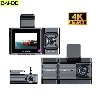 BAHOD X5 Car DVR 4K троен обектив WiFi GPS HD 1080P цигарена запалка Loop Видео мониторинг на паркирането G-сензор
