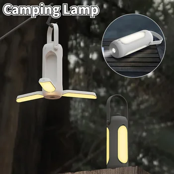 LED къмпинг светлини на открито USB акумулаторна крушка преносима сгъваема палатка лампа лагер открит туризъм аварийни фенер светлина