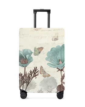 реколта лале цвете пеперуда багаж покритие участък куфар протектор багаж прах покритие за 18-32 инчов пътуване куфар случай