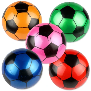 20см Детска футболна топка многоцветна PVC надуваема ръка Пат Футбол Спортни мачове Обучение Игри на открито Плажни еластични топки