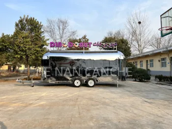 Луксозен въздушен поток концесионна стойка ремарке храна камион мобилен кухня кафе ван сок бар ремарке напълно оборудвана храна количка