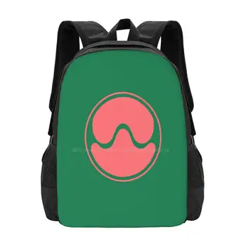 Гага Планета Хроматика Лого (розово / зелено) Модел дизайн лаптоп пътуване училище чанти Chromatica хром лого икона символ планета