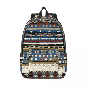 Студентска чанта Етническа раница за племенно изкуство Boho Родител-дете Лека раница Двойка чанта за лаптоп
