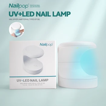 Nailpop UV LED лампа за нокти гел полски лампа за сушене Mini 9-16W светлина за нокти с USB кабел Маникюр нокти изкуство инструмент
