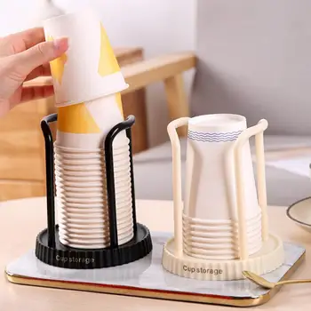 Прахоустойчив дозатор за хартиени чаши Удобен спестяващ място обърнат държач за чаша за уста за кухненски плот за баня суета