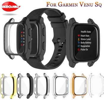 Нов защитен калъф за Garmin Venu SQ Smart Watch Plating TPU Soft Cover Full Screen Protector Shell за Garmin Venu Sq Case
