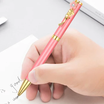 ЧЕН ЛИН Розов метал бизнес подпис химикалка гел писалка канцеларски материали за училище офис аксесоари бизнес консумативи писалки
