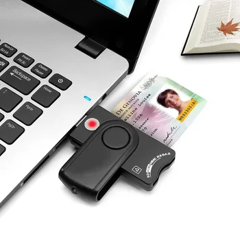 USB 2.0 четец на смарт карти микро SD / TF памет ID банка EMV електронни DNIE dni гражданин сим клонер конектор адаптер