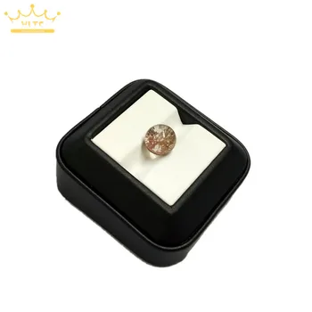 скъпоценни камъни изложбена стойка диаманти кутия Pu кожа бижута притежател мъниста стъд обица случай витрина 6 * 6 * 3 см