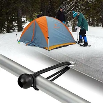 брезентови шнурове за палатки Трайни брезентови шнурове 50pcs водоустойчиви презрамки за връзване с еластични ленти Essential Camping
