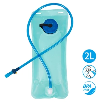 Сгъваема водна чанта с тръба за пиене 2L хидратация на пикочния мехур Доказателство за изтичане на външни инструменти Аксесоар хидратация пакет туризъм вода чанта