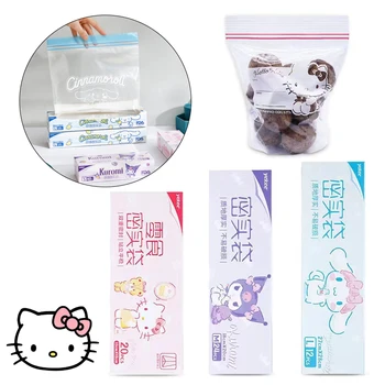 Sanrio Hello Kitty Хладилник Свежа чанта Карикатура Храна за многократна употреба Запечатан дом Плодове Зеленчукова храна Замразяване Ziplock чанта