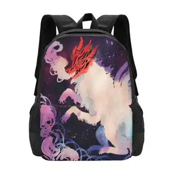 Хелоуин куче гореща продажба раница модни чанти Хелоуин куче призрачен призрак мъртъв бял акварел