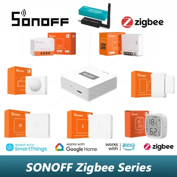Sonoff Zigbee Интелигентна температура влажност LCD сензор SNZB серия Zigbee мини SNZB-02D дистанционно наблюдение в реално време Ewelink