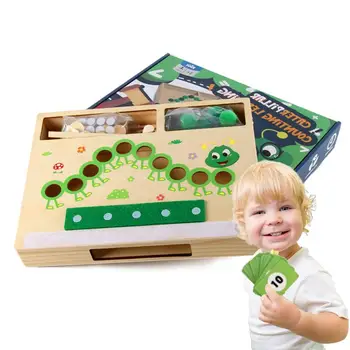 Броене на играчки Игри за броене на гъсеници STEM образователна математика учебна играчка за момчета момичета Дървени Монтесори играчки за учене