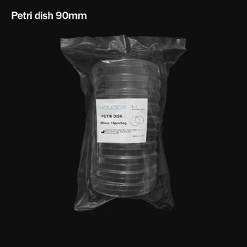  10pcs / пакет лабораторна култура ястие за еднократна употреба пластмаса Петри съд лабораторно оборудване 90mm
