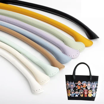 1pair 37cm чанта каишка плътен цвят PU кожа чанти дръжка DIY замяна чанти колан презрамка за голяма пазарска чанта безплатна доставка