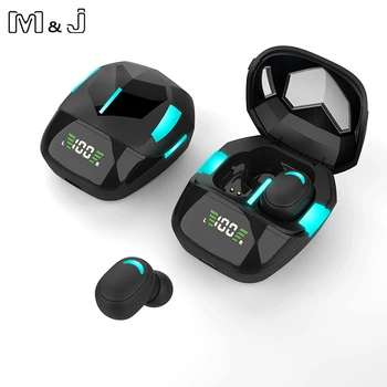 NEW M&J G7S TWS безжична слушалка Gaming Bluetooth 5.1 Двойна стерео намаляване на шума бас сензорен контрол слушалки с микрофон