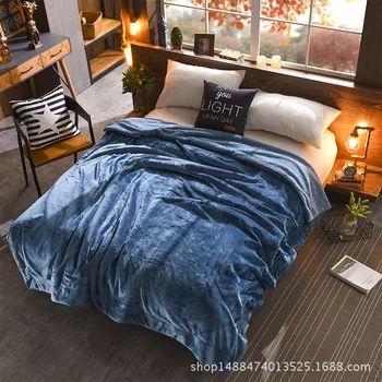 Flannel FLeece хвърлят одеяло за легла диван / легло пътуване карета топло шерпа одеяло размита микрофибър 4 сезон одеяла
