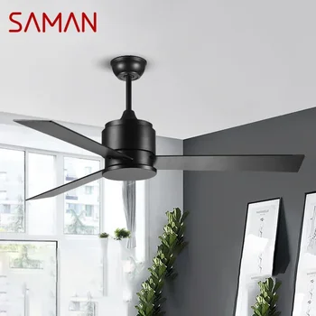 SAMAN Nordic Без светлини Вентилатор на тавана Модерен Minima lism Всекидневна Спалня Проучване Кафе Хотел