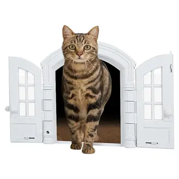 Cat врата за външна врата лесна настройка без клапа коте куче външна врата DIY домашни любимци врата домашни любимци доставки за котки кучета се вписва перално помещение
